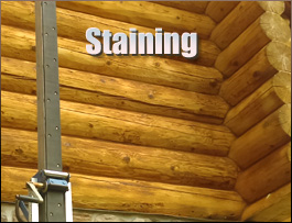  Skyland, North Carolina Log Home Staining